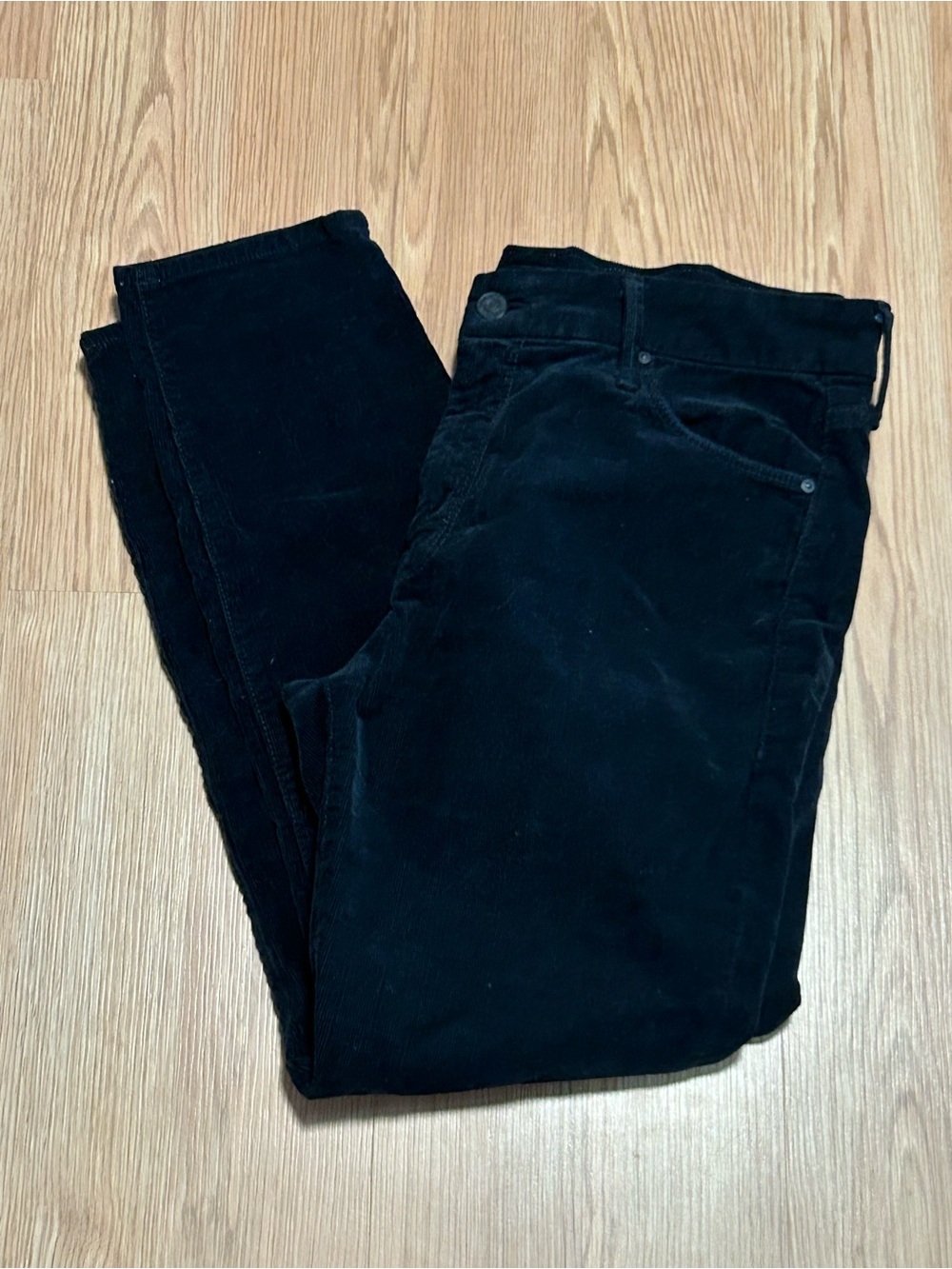 Mother The Looker Crop Corduroy Pants Jeans Black Size 31 Woman’s